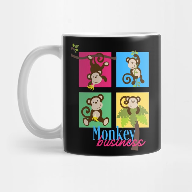 Monkey Business Funny Design For Animal Lovers by The Wolf and the Butterfly